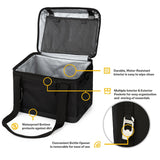 RTIC 28 Can Everyday Cooler, Soft Sided Portable Insulated Cooling for Lunch, Beach, Drink, Beverage, Travel, Camping, Picnic, for Men and Women, Black