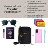 Take Two RFID Bryant Crossbody - 5x7.25" Lightweight Small Phone Wallet Crossbody Bag - Nylon Travel Purse