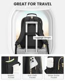 LOVEVOOK Laptop Backpack Purse for Women, Work Travel Computer Bags, College School Backpack for Student Girl, Quilted Casual Daypack with USB Port, Fit 15.6 Inch Laptop, Black