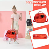 Meetbelify Backpack for Girls 16" Backpacks for Girls for School Sequin Backpack with Lunch Box for Elementary Students