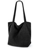 Iioscre Women Corduroy Tote Bag,Tote Bag with Zipper,Large Capacity Casual Shoulder Handbags with Inner Pockets Work