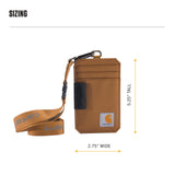 Carhartt 700D Nylon Duck ID Holder and Lanyard, W/Mesh ID Window for Quick Access, Carhartt Brown
