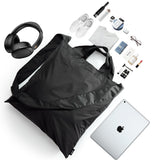 KALIDI Compact Tote Shopping bag Lightweight Foldable Tiny Reusable Grocery Shoulder Bag Crossbody