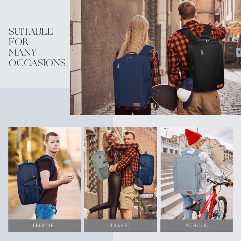 Lossga Travel Backpack, Personal Item Bag 18x14x8 Inches, Frontier Airlines Travel Bag, Weekender Bags for Women and Men, Water Resistant Lightweight Carry on Flight Approved for Traveling Business