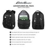 Eddie Bauer Adventurer Backpack with Organization Compartments and Hydration/Laptop Compatible Sleeve, Adventurer - True Blue, 25L