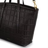 RADLEY London Bridgewater 2.0 Check Women's Medium Leather Ziptop Satchel Bag, Dark Oak