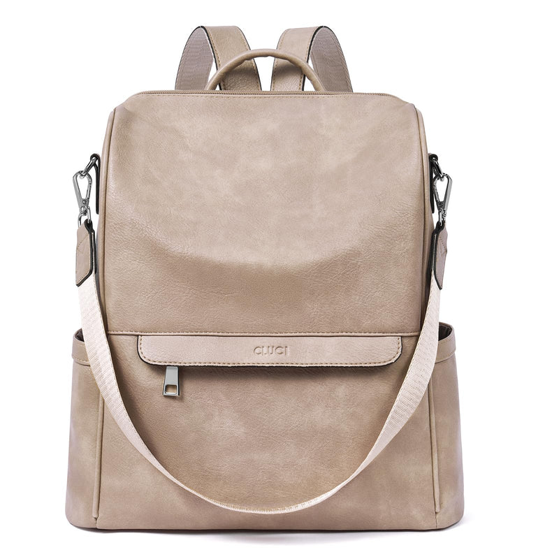 CLUCI Backpack Purse for Women, Womens Backpack Purse, Leather Anti-theft Large Fashion Designer Travel Bag Ladies Shoulder Bags