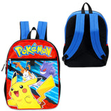 Pokemon Backpack Set - Bundle with 16" Pikachu Backpack, Utility Case, Pencil Holder, Water Bottle, Stickers, More | Pokemon School Bag Set for Kids, Boys, Girls