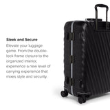 TUMI - 19 Degree Frame 4 Wheel Luggage - Lightweight and Highly Durable, Modern Design, Double-Lock Closure Hard Shell Men's and Women's Suitcase - 26" Short Trip Packing Case, Black Texture