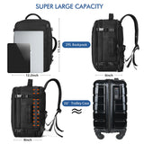 Beraliy Travel Backpack for Men Women, Large Carry On Backpack, Personal Item Bag Airline Approved, 17 inch Laptop Backpack, Business Work Gym Weekender Bag, Black