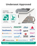 BAGSMART Small Underseat Carry on Luggage with Wheels, 16 inch Small Under Seat Luggage, Lightweight Travel Suitcase for Women, Brown