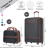 Luggage Sets 2 Piece Luggage, ABS Hardside Suit case Spinner Wheels Lightweight Lock