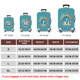 WUJIAONIAO Travel Luggage Cover Baggage Suitcase Cover Protector Skins 18-32 Inch (A15 Go Travel, M (for 22-24 inch luggage))