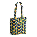 Vera Bradley Women's Premium Cotton Small Original Zip Tote Bag, Daffodils, One Size