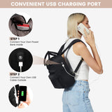 LOVEVOOK Mini Backpack for Women Stylish Waterproof Backpack Purse with USB Port, Cute Bookbag for College School Travel