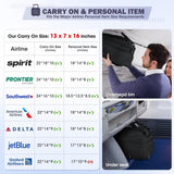 RAINSMORE Underseat Carry On Luggage with Wheels, 16-inch Airline Approved Luggage Lightweight Softside Underseater Travel Suitcases Durable Overnight Bag Rolling Carry-on Bag for Women Men, Black