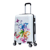 InUSA Fusion Print Luggage with Spinner Wheels | Durable Lightweight Hardside Suitcase | Travel Bag with Handle and Trolley | 24-Inch Medium Checked luggage
