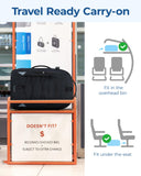 BAGSMART Carry On Travel Backpack, 17.3 Inch Large Travel backpack Carry On Flight Approved, Personal Item Backpack Travel Bag With Shoe Bag, 27L Water Resistant Casual Daypack, Black