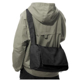 VENATIN Vintage Canvas Messenger Bag for Men & Women, Large Crossbody Shoulder Bag Leisure Shoulder Sling Bags Handbag for Travel, Business Bookbag Fits 15.6 inch Laptop, Black