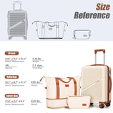 Cosbarn Carry On Luggage Set 22x14x9 Airline Approved, 3 Piece 20 Inch Lightweight ABS Hardside Suitcases with Wheels and TSA Lock, Durable Waterproof Travel Suitcase for Men Women