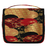 bisibuy Asic Ancient Bamboo Gold Hanging Travel Toiletry Bag Travel Accessories Organizer Bag for Women Men Lightweight Bathroom and Shower Toiletry Kit Bag