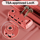 4 Piece Luggage Set Expandable ABS Travel Suitcase Set with Double Spinner Wheels TSA Lock Hardshell Durable Lightweight Traveling Luggage Sets Gift for Back to School (Rose Golden, 28in26in20in13in)