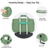 Hanke Underseat Carry On luggage Bags for Travel, Foldable Travel Bags for Women, Soft Lightweight Personal Item Travel Bag Small Carry On Bags for Airplanes, Travel Tote Bags for Women Men. Green