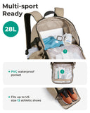 BAGSMART Basketball Gym Backpack for Men with Shoes Compartment, Basketball Bag with Ball Holder, Functional Gym Bag for Volleyball, Soccer & Baseball