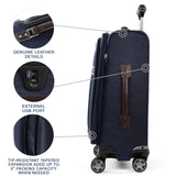 Travelpro Platinum Elite Softside Expandable Carry on Luggage, 8 Wheel Spinner Suitcase, USB Port, Suiter, Men and Women, True Navy Blue, Carry On 21-Inch