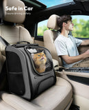 Pecute Cat Backpack Carrier, Large Space Cat Bubble Backpack, Breathable Cat Carrier, Shaded Dog Backpack Carrier, Ergonomic 3D Design for Travel, Hiking, Walk, Suitable for Shopping, Car, Vet, Gray