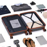 Cobens 5 Piece Luggage Sets with Spinner Wheels and Tsa Lock, Hardshell ABS Suitcase Set, Lightweight Hardside Waterproof Travel Suitcases for Men Women, 20", 24", 28" Gray