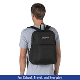 JanSport NCAA Officially Licensed Backpack, Texas Longhorns, Superbreak Plus with Padded 15'' Laptop Sleeve, Spacious Computer Bag for Men & Women, Durable Daypack with Bottle Pocket, Black