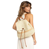 Roxy Spotless Sunnies Backpack | Straw | Beach | Vacation | Travel | Eco-Friendly | Lightweight | Natural