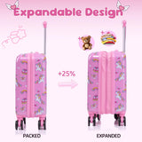 Rosamo Kid’s Luggage Set 6 Piece Suitcase Set 16’’ Hardside Luggage with Spinner Wheels Girls Boys Carry on Luggage Travel Rolling Luggage Airline Approved