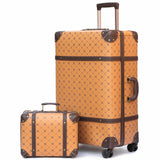 NZBZ Vintage Luggage Sets of 2, Vintage Suitcase Set for Women and Men, Cute Retro Luggage Sets Vintage Handmade Zipper Retro Trunk | Backpacks4Less
