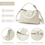 KALIDI Soft Vegan Leather Hobo Bag, Crossbody Purses Satchel for Women with Top Handle,White