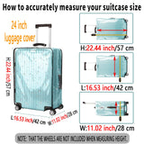 GigabitBest Suitcase Covers for Luggage – TSA Approved Clear PVC Luggage Protector Cover, Thick Transparent Waterproof Sleeve with Large Hook and Loop Closure, Fits 24" Wheeled Suitcases