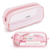 KALIDI Grid Mesh Pencil Case Large Capacity Pencil Case Big Pencil Pouch With Zipper Simple Stationery Bag Aesthetic Pen Bag for School Teen Girl Boy Multi-Purpose bag for office Men Women