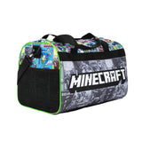 Bioworld Minecraft Creeper Youth 4-Piece Travel Set-14 Carry-on Duffle Bag and Luggage Tag Set