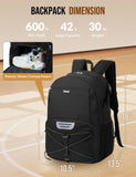 Celvetch Basketball Backpack with Shoe Compartment Large Basketball Bag with Ball Holder for Men Women Gym Backpack fit Volleyball Football for Sports Travel Gym - Black