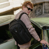 LEVEL8 Carry On Luggage with Compartment, 20 Inch Softside Expandable Travel Rolling Suitcase with 15.6" Laptop Backpack