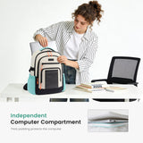 LOVEVOOK Laptop Backpack for Women with Large Cup Holder,15.6 Inch Work Computer Bag with Chest Buckle Back Pad Shoulder Buckle,Waterproof Business Backpack College Teacher Bag for Gift Travel