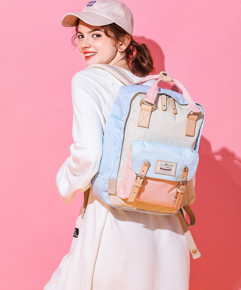 Himawari Girls Vintage Waterproof School Backpack, 14.9" Laptop Backpack for Women (HM-38#)