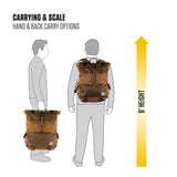 Carhartt 40L Nylon Roll Top Backpack, Heavy-Duty Water-Resistant Material W/ 17" Laptop Sleeve, Bluestone