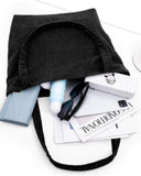 Iioscre Women Corduroy Tote Bag,Tote Bag with Zipper,Large Capacity Casual Shoulder Handbags with Inner Pockets Work