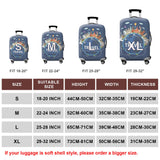WUJIAONIAO Travel Luggage Cover Baggage Suitcase Cover Protector Skins 18-32 Inch (A9 TRAVEL, M (for 22-24 inch luggage))