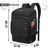 Ciihars Soccer Bag - Soccer Backpack with Ball Holder,Sport Equipment Bags gifts for soccer stuff Water resistant Includes Separate Cleat Fit Basketball Volleyball Football
