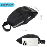 SunHalo Gear Bike Seat Bag - Bicycle Saddle Bag Under Seat Cycling Accessories Storage Pouch Wedge Pack for Mountain & Road Bike - Black