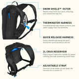 CamelBak Zoid Snow Hydration Pack 70oz, Black/White