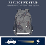 Glaphy Cowboys Pattern West with Bulls Backpack School Bag Lightweight Laptop Notebook Tablet Backpack Students Travel Bookbag with Reflective Stripes